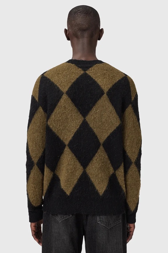 Odzież AllSaints sweter z dodatkiem wełny BOWER M066KD czarny