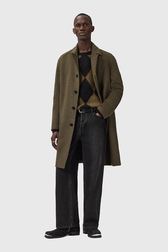AllSaints sweter z dodatkiem wełny BOWER M066KD