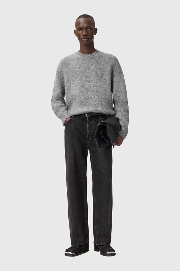 Свитер с добавлением мохера AllSaints COBY серый M005KD