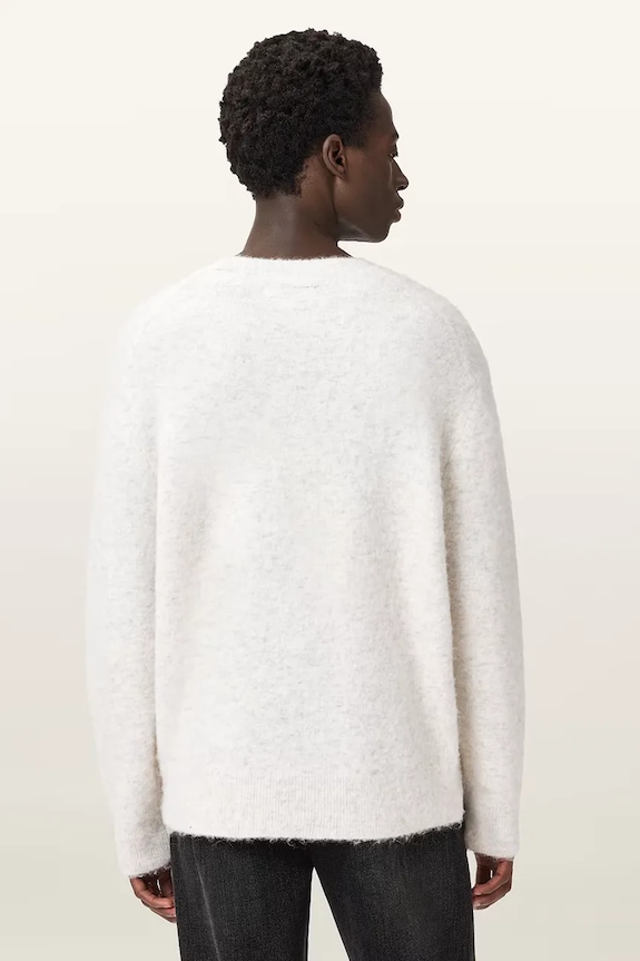 Свитер с добавлением шерсти альпаки AllSaints CURV M020KD белый AW25