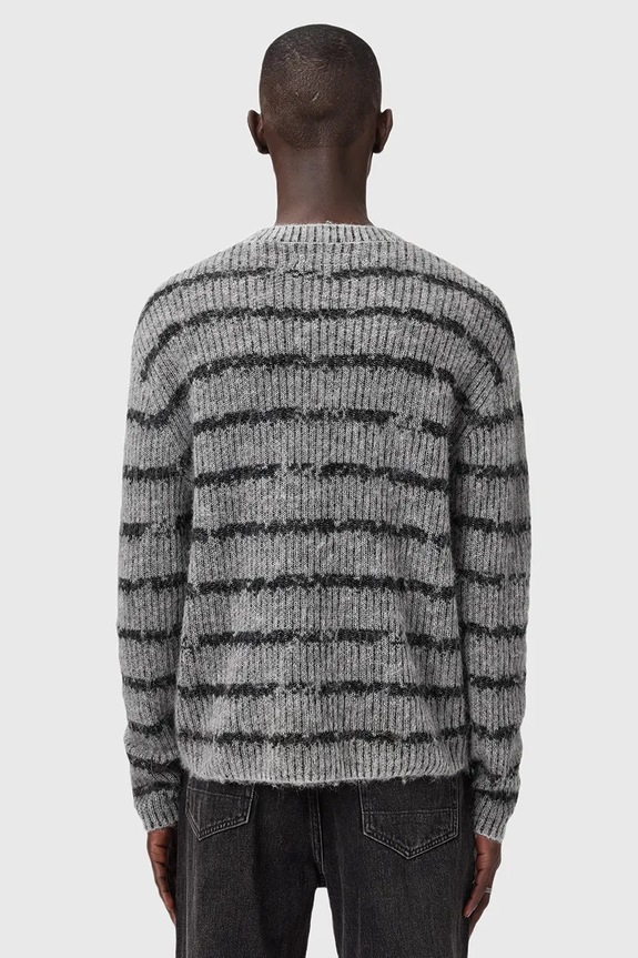AllSaints pulover din amestec de lână DISSOLVED gri M003KD