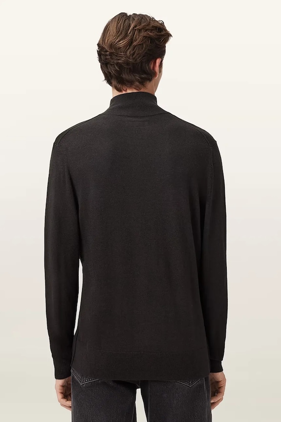Sveter s prímesou vlny AllSaints KILBURN M068KD hnedá