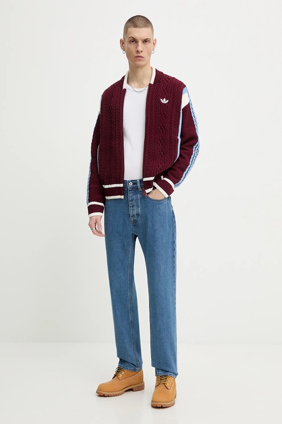 adidas Originals kardigan Wicons KR7633 bordowy SS26