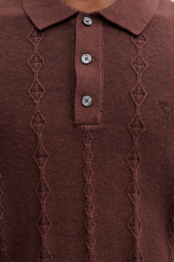 Pulover s dodatkom vune Abercrombie & Fitch KI120.5142.400 smeđa