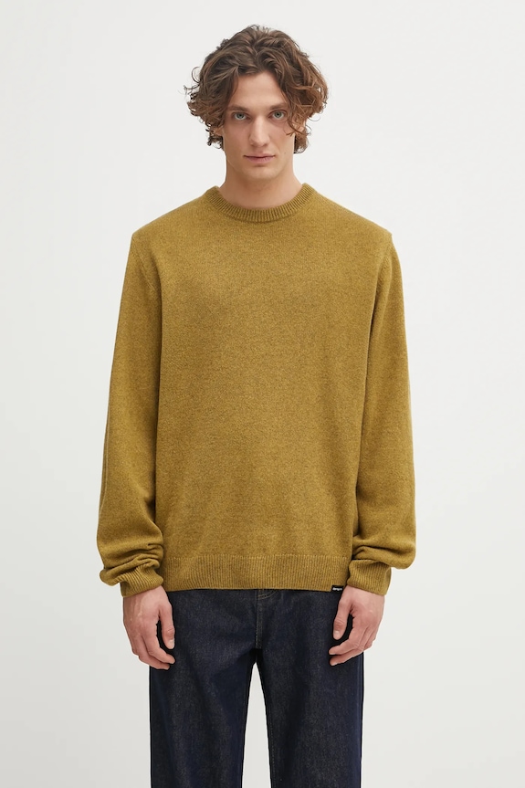 Svetr s příměsí vlny Carhartt WIP Alten Sweater kulatý zelená I033917.E5XX