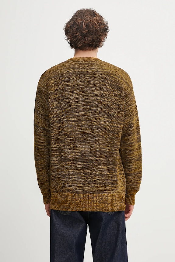 Odzież No Problemo sweter z dodatkiem wełny Mosca Crew Neck NP2009004 żółty