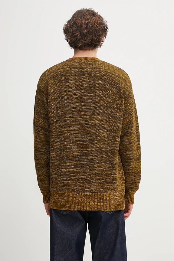 Odzież No Problemo sweter z dodatkiem wełny Mosca Crew Neck NP2009004 żółty