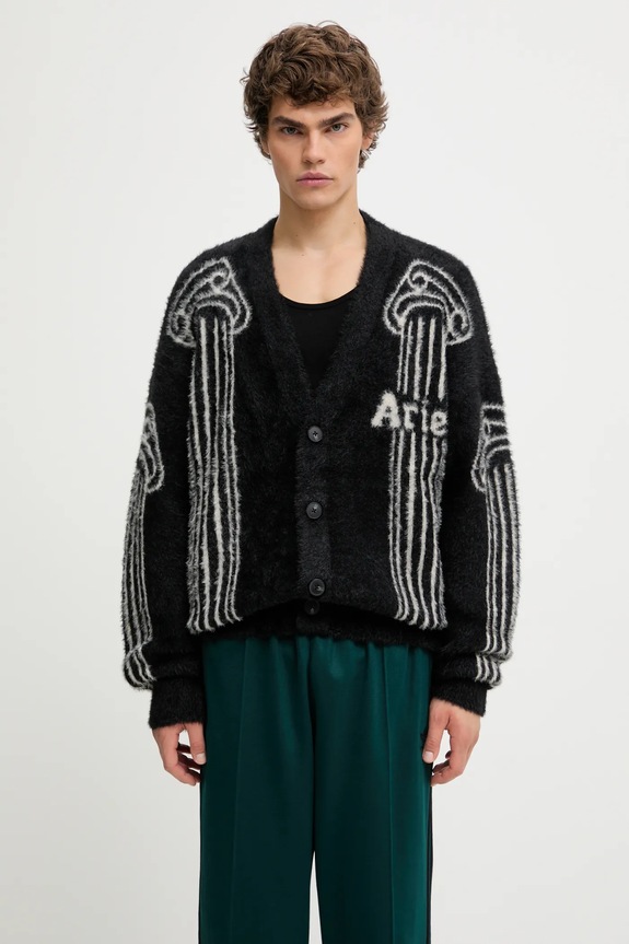 Aries kardigan Oversized Chenille Column pozostałe czarny AR2004004