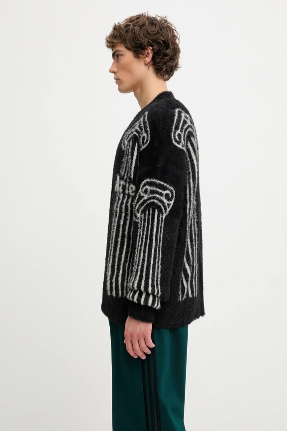 Aries kardigan Oversized Chenille Column AR2004004 czarny AW25