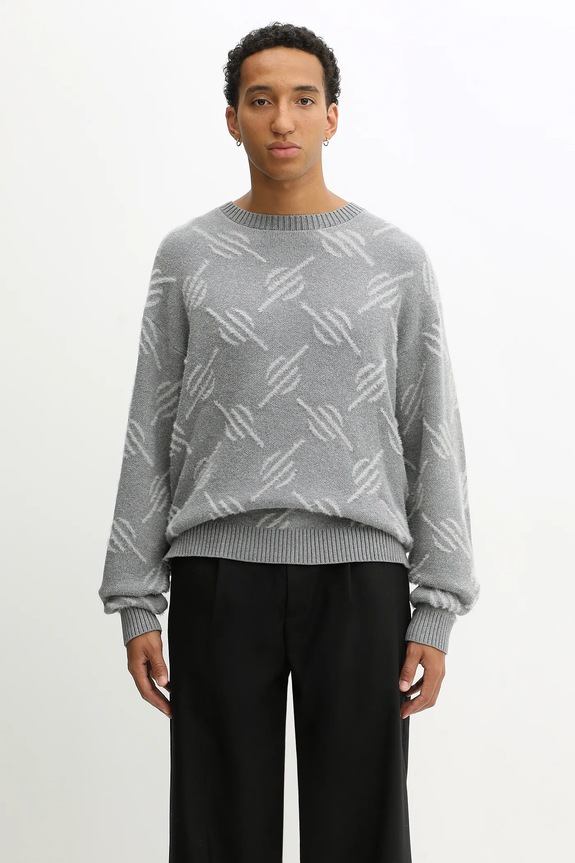 Sveter Daily Paper Tevin Monogram Knit vzorovaný sivá 2521120