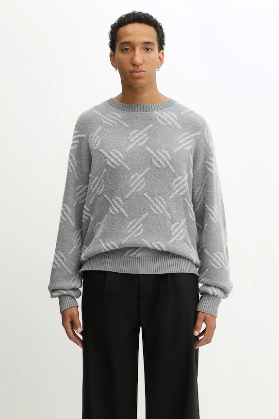 Sveter Daily Paper Tevin Monogram Knit vzorovaný sivá 2521120