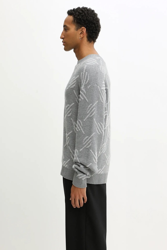 Sveter Daily Paper Tevin Monogram Knit 2521120 sivá AW25