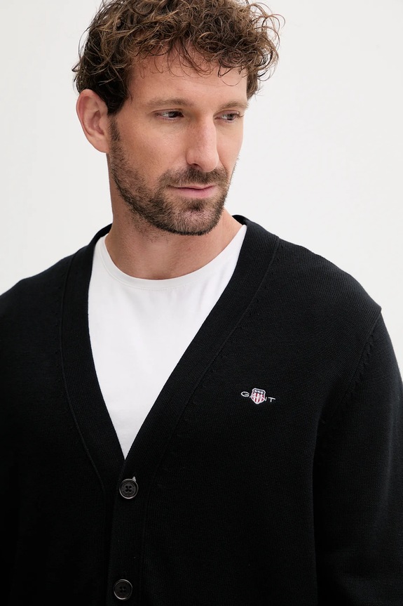 Gant cardigan din bumbac negru 8030269