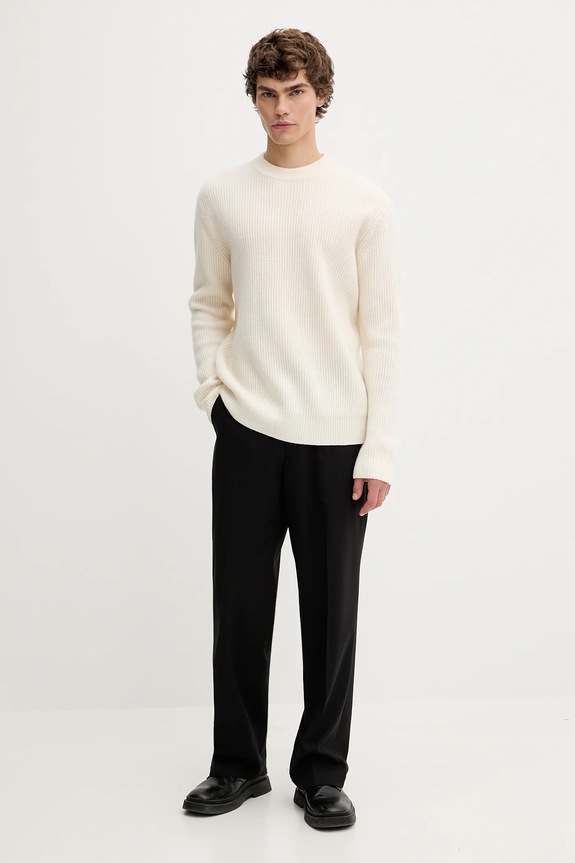 Les Deux sweter wełniany Eddie 1000471 beżowy AW25