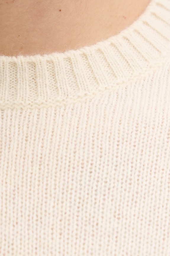 Шерстяной свитер United Colors of Benetton 103MU10B5 бежевый