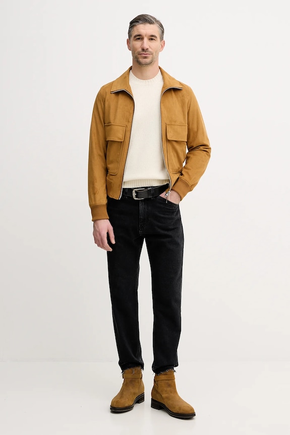 United Colors of Benetton pulover din amestec de lână 1444U10AZ bej AW25