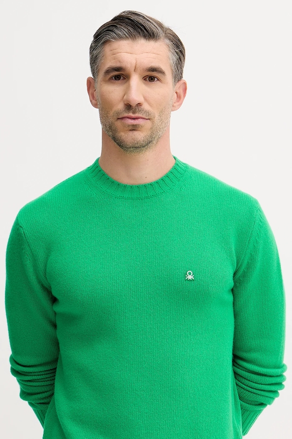 United Colors of Benetton maglione con lana verde 1444U10AZ