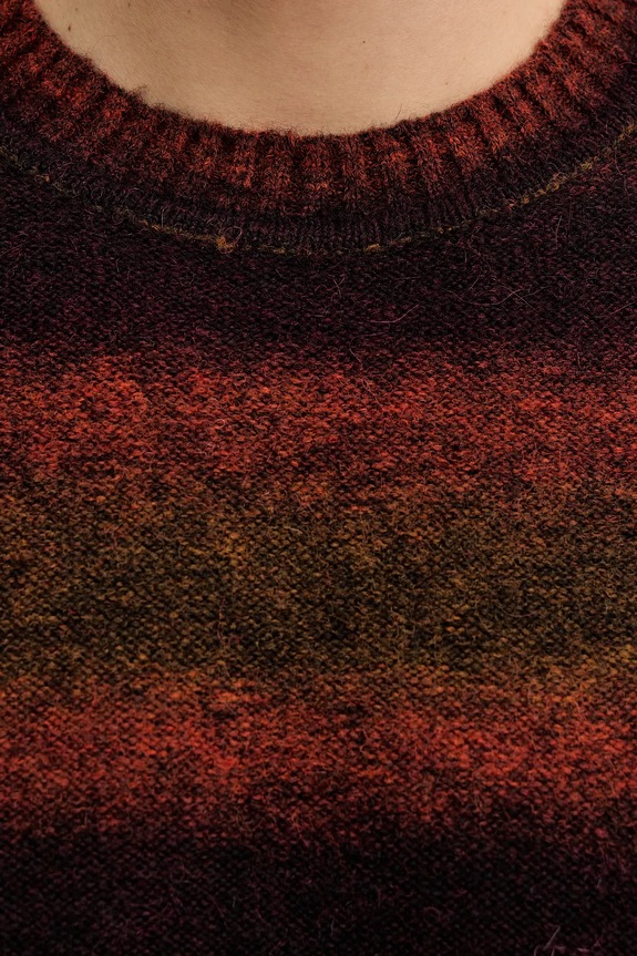 Πουλόβερ με προσθήκη μαλλιού United Colors of Benetton 1HNNK10AT μπορντό