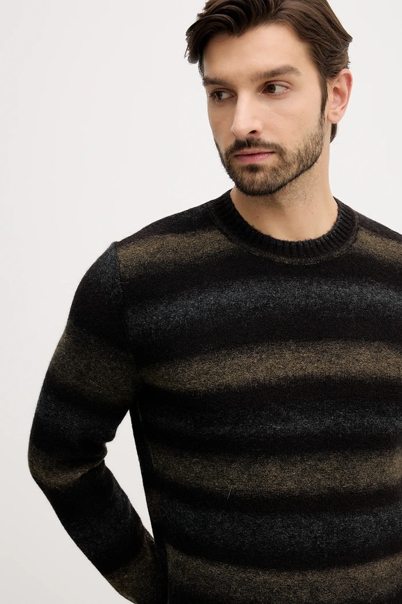 United Colors of Benetton pulover din amestec de lână negru 1HNNK10AT