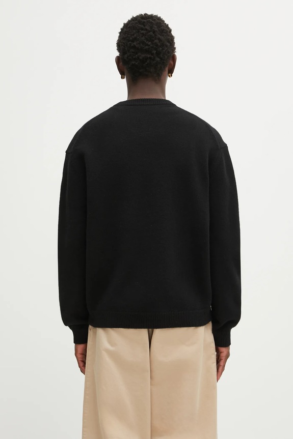 Clothing Maison Kitsuné woolen jumper Fox Head Intarsia Merino PM00816KM0329 black