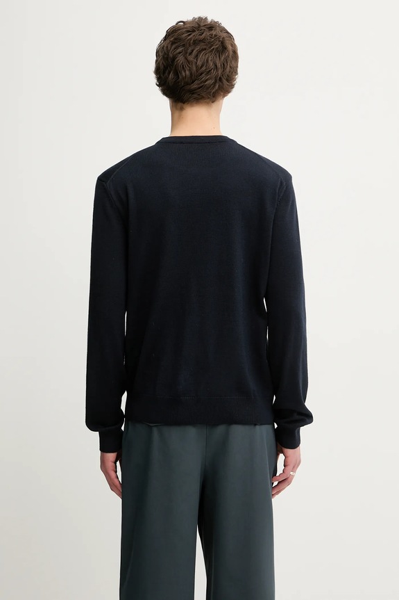 Одяг Вовняний светр Maison Kitsuné Fox Head Merino Regular PM00801KT1181 темно-синій