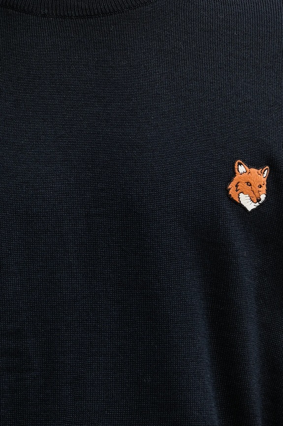 Вовняний светр Maison Kitsuné Fox Head Merino Regular темно-синій PM00801KT1181