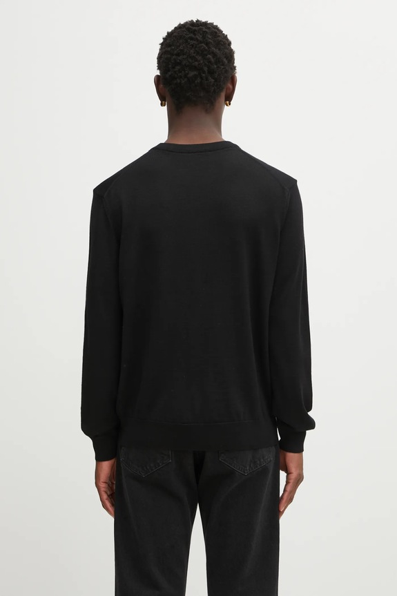 Clothing Maison Kitsuné woolen jumper Fox Head Merino Regular PM00801KT1181 black