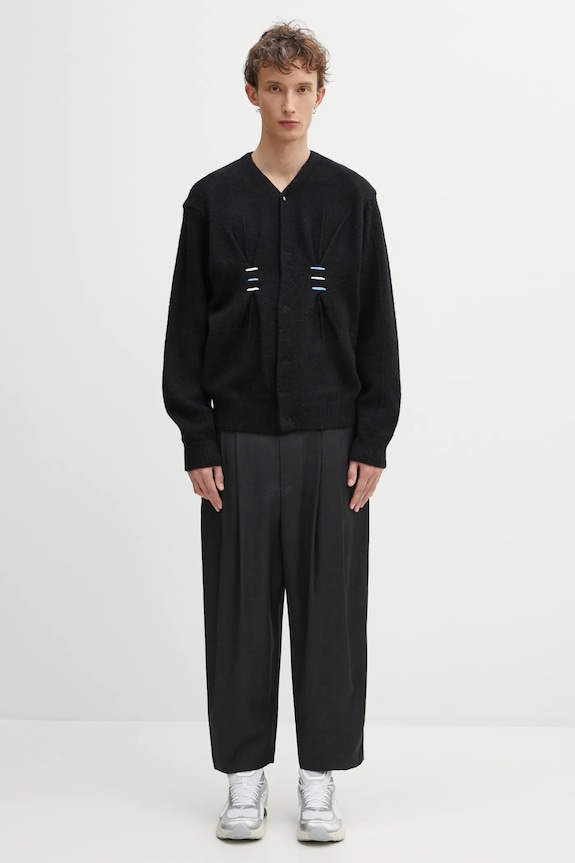 Ader Error kardigan z domieszką wełny KNIT BO01FWKT0703BK czarny