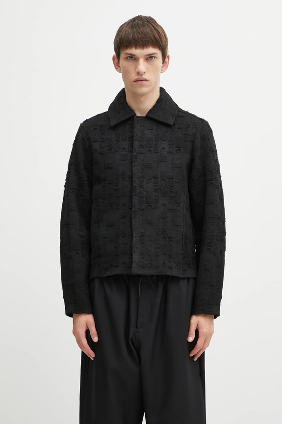 Ader Error kardigan KNIT gładkie czarny BO01FWKT0706BK
