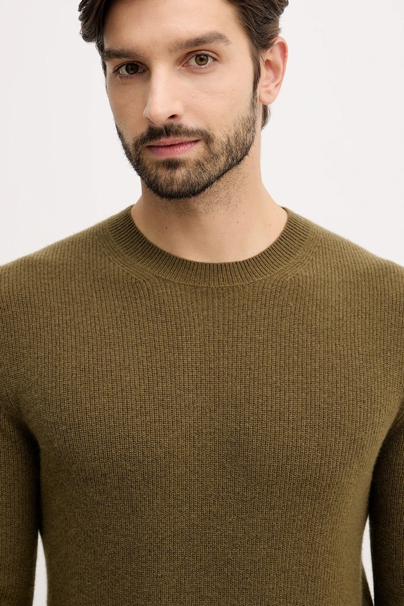 Pulover s dodatkom vune Sisley zelena 18AYS104I