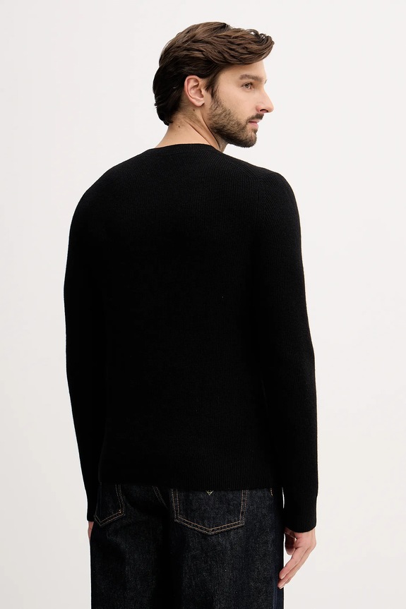 Ρούχα Πουλόβερ με προσθήκη μαλλιού Sisley 18AYS104I μαύρο