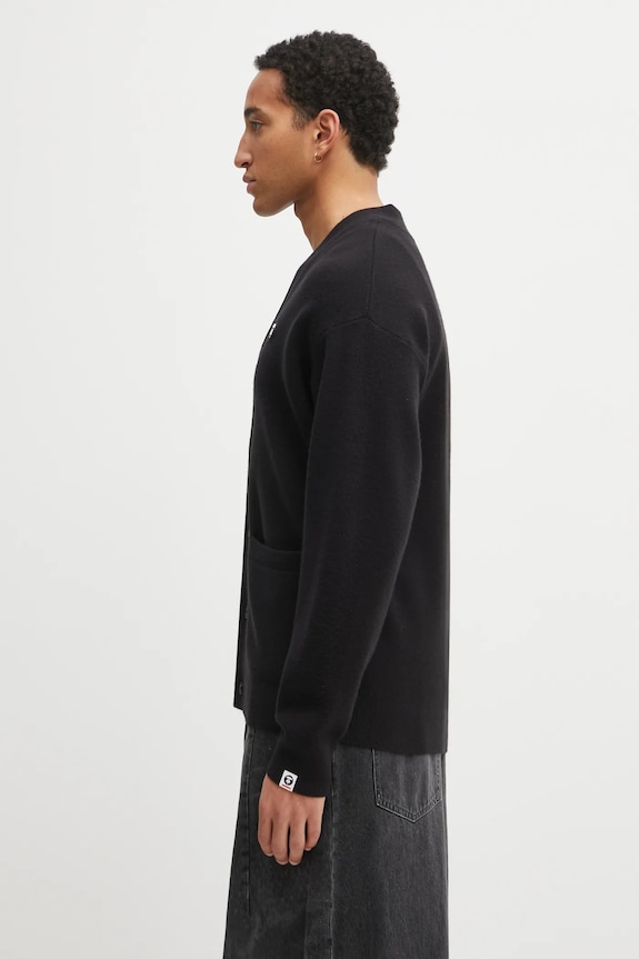 AAPE kardigan Now AAPKNMC356XXP czarny AW25