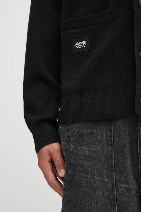 AAPE kardigan Now czarny AAPKNMC356XXP