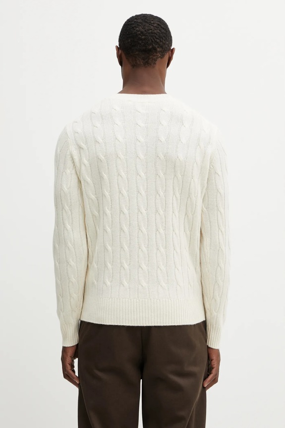Oblečení Vlněný svetr Sporty & Rich SRC Cableknit Cashmere WS08765302WH37 béžová
