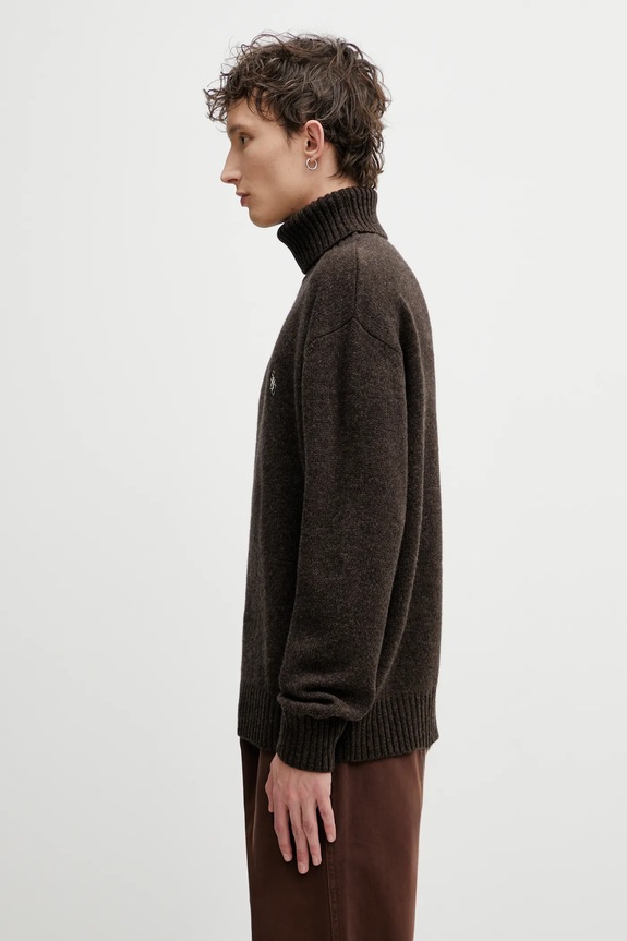 Шерстяной свитер Sporty & Rich SRC Wool WS08265302BR03 коричневый AW25