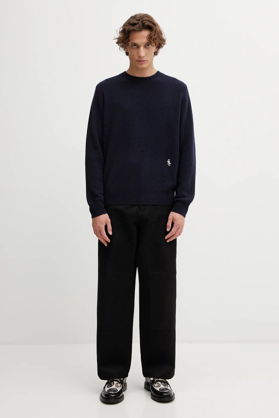 Sporty & Rich woolen jumper SRC Cashmere WS08362302BL106 navy