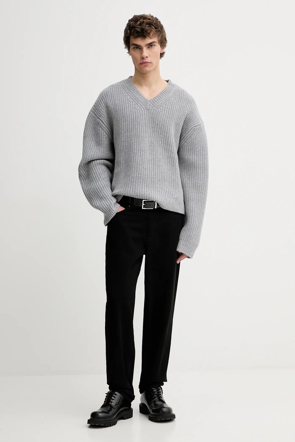 Nanushka sweter wełniany NU25PFSW05691 NU25PFSW05691 szary AW25