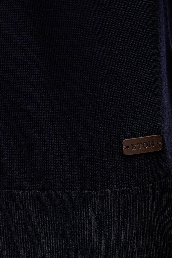 Eton sweter wełniany 100013670 granatowy