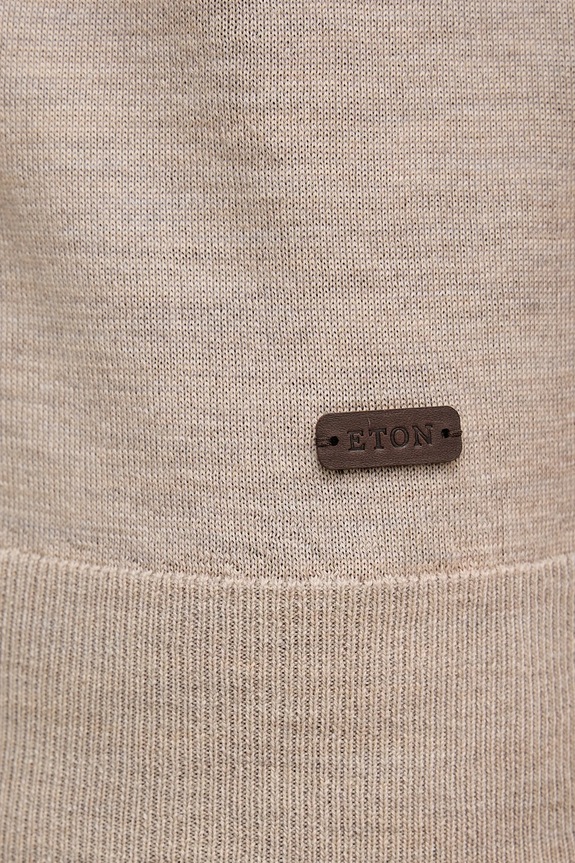 Eton sweter wełniany 100013670 beżowy