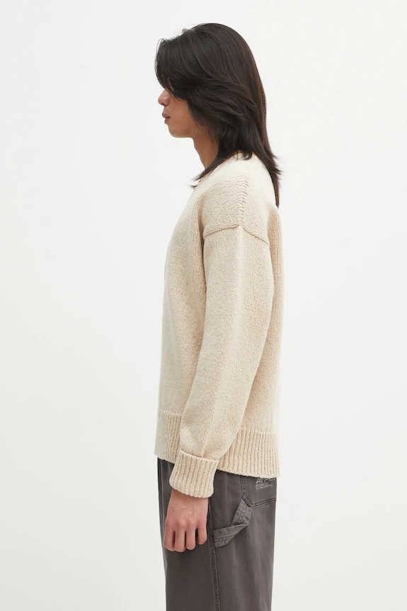 Шерстяной свитер Visvim COLLEGE V-NECK 125205012006 бежевый AW25