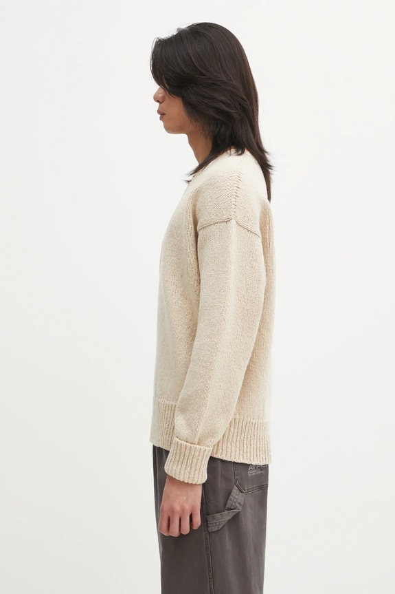 Шерстяной свитер Visvim COLLEGE V-NECK 125205012006 бежевый AW25
