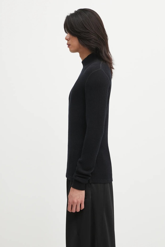 Visvim pulover de lână SOLAR WAFFLE SKIVVY 125205010006 negru AW25