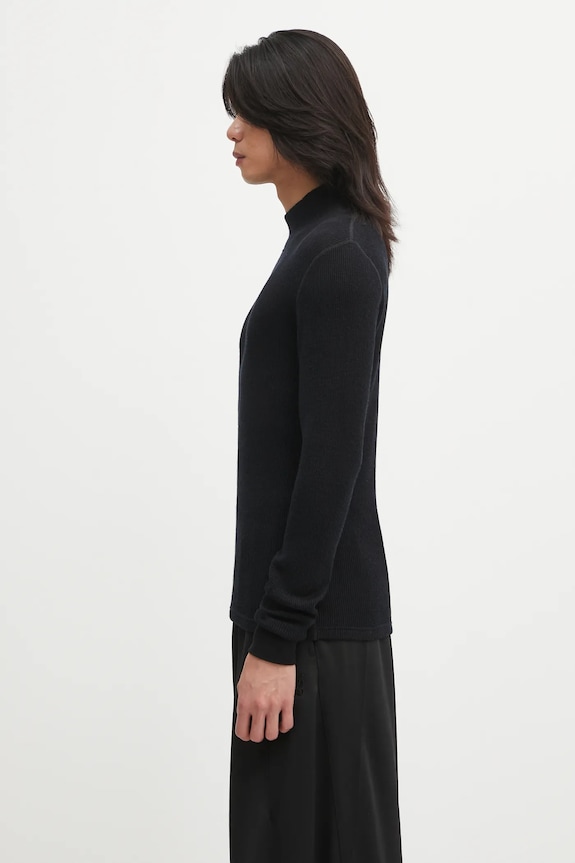 Visvim pulover de lână SOLAR WAFFLE SKIVVY 125205010006 negru AW25