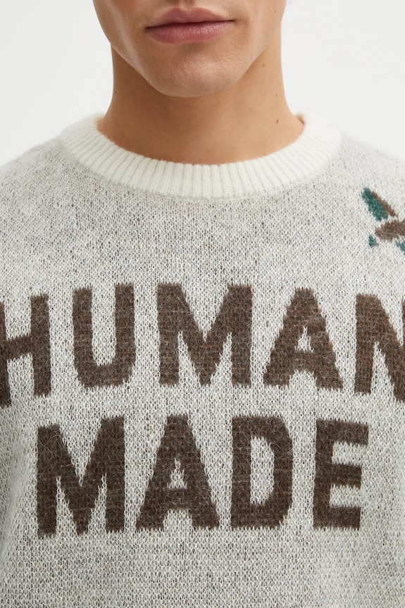 Светр із додаванням вовни Human Made GRAPHIC білий HM30CS014