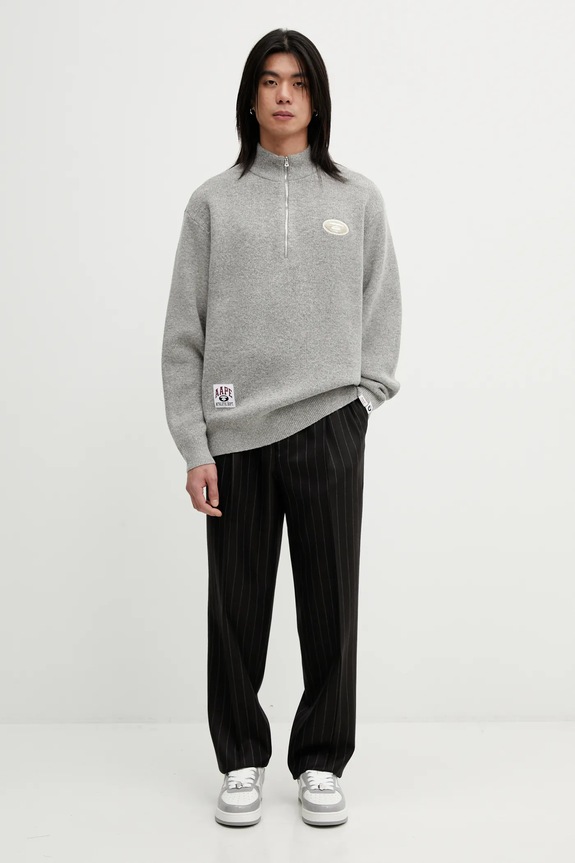 AAPE jumper AAPKNMD303XXP gray