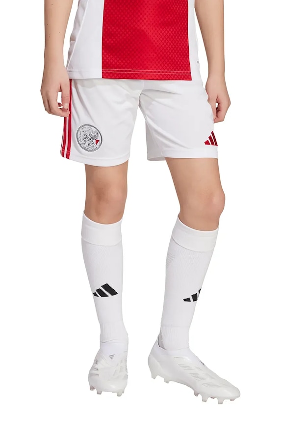 Παιδικό σορτς adidas Performance AJAX πλεκτό ύφασμα λευκό JI7215