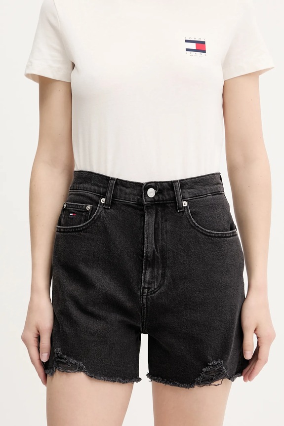 Jeans kratke hlače Tommy Jeans Drugo črna DW0DW21381