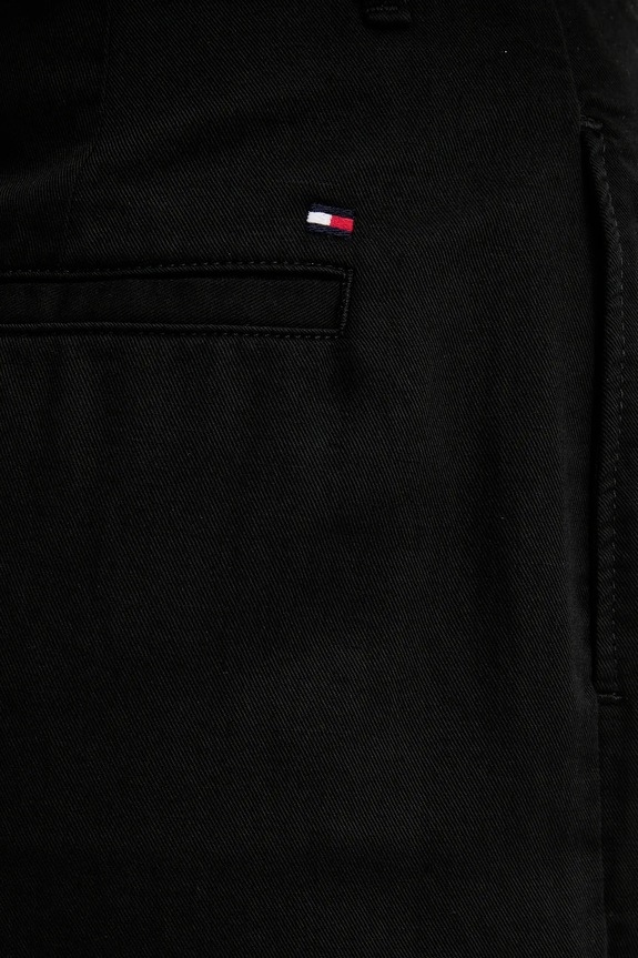 Šortky s prímesou ľanu Tommy Hilfiger čierna WW0WW45784