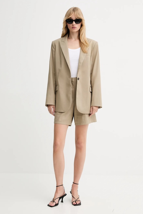 Σορτς από μείγμα μαλλιού IRO WP30SOLENNE πράσινο AW25