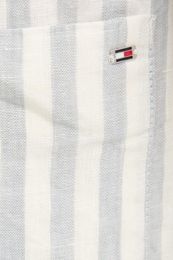 Ľanové šortky Tommy Hilfiger biela WW0WW45773